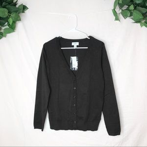 NWT Loft Signature Women's Cardigan Dark Brown, M